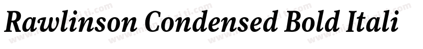 Rawlinson Condensed Bold Italic字体转换